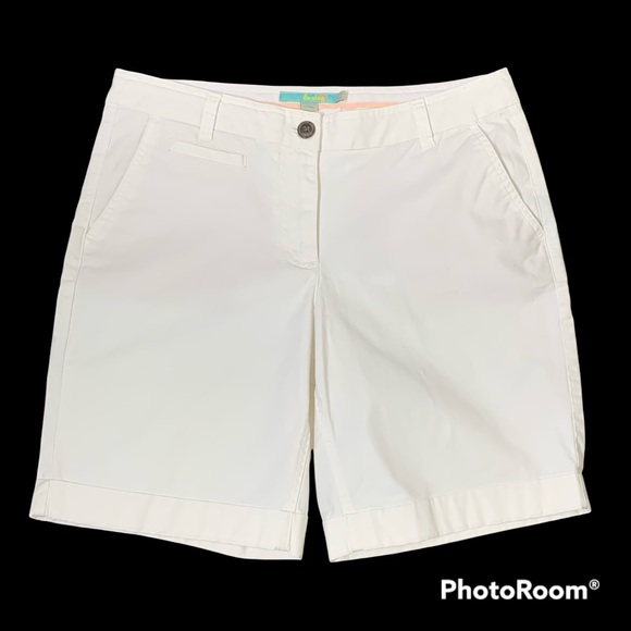 Boden Shorts Boden Womens Chino Cuffed White Short Size Uk 2r Us 8r